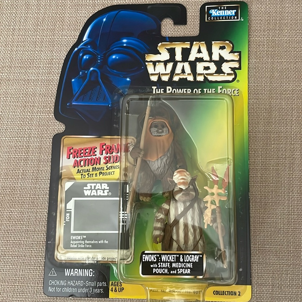 NIB: Vintage 1997 Star Wars Power Of The Force Ewoks: Wicket & Logray Set